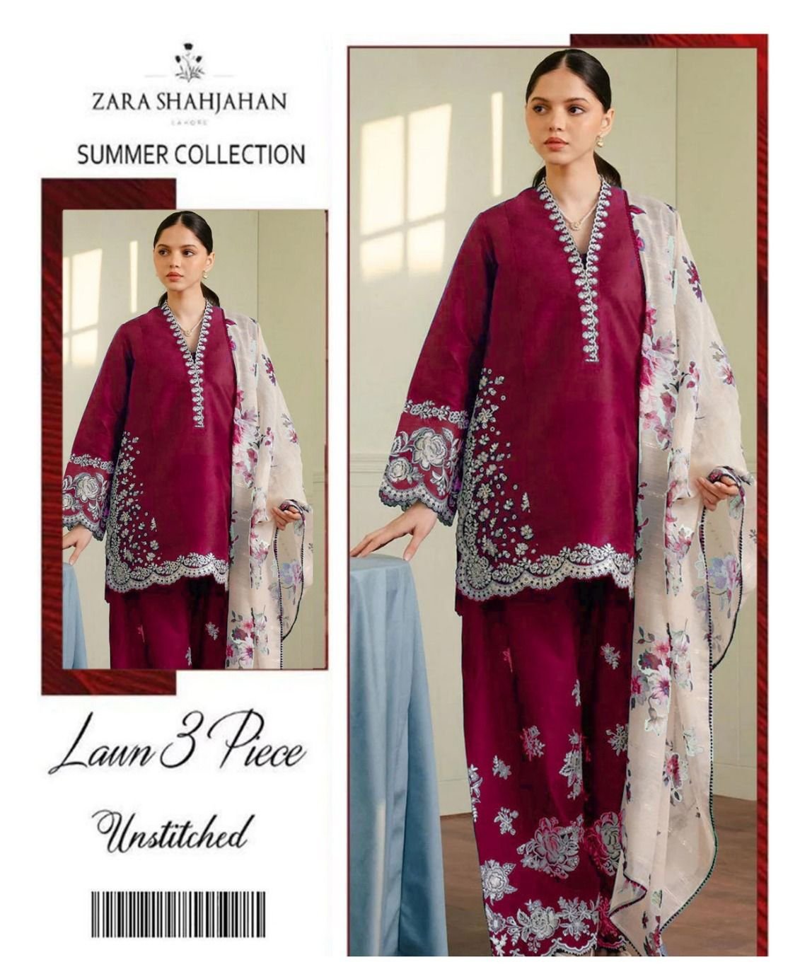 WhatsApp Image 2026-01-01 at 10.56.49 AM (2) Zara shahJahan MOST DEMANDING EDITION 03PCS UNSTITCHED SUIT - Image 1